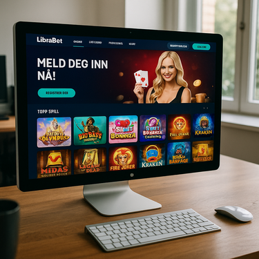 LibraBet Casino - Desktop Platform Design - Norwegian Interface